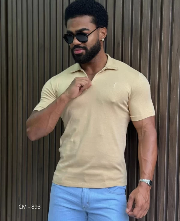 Polo canelada com zíper - Imagem 2