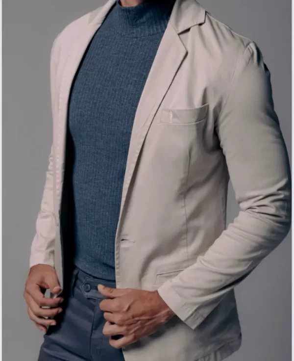Blazer slim de sarja com elastano - Imagem 4